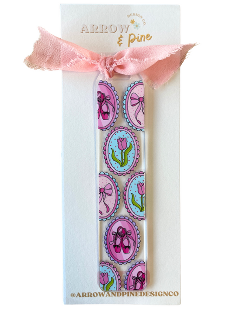 Acrylic Ballet & Bows Bookmark Acrylic Ballet & Bows Bookmark