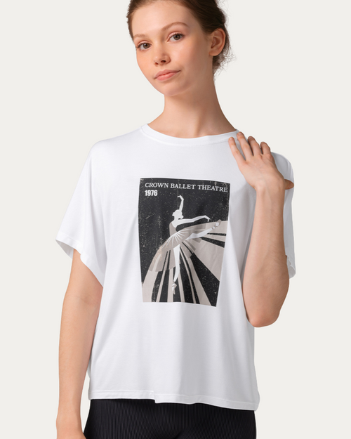 Mirella Vintage Print Adult Tee - White