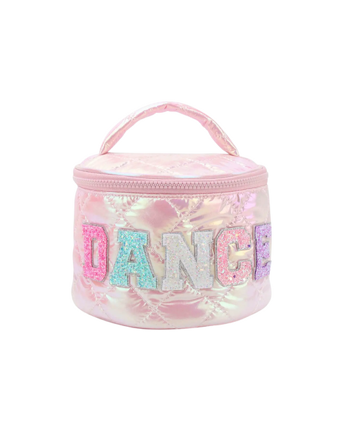 'dance' Metallic Round Quilted Glam Bag - Pink 'dance' Metallic Round Quilted Glam Bag - Pink