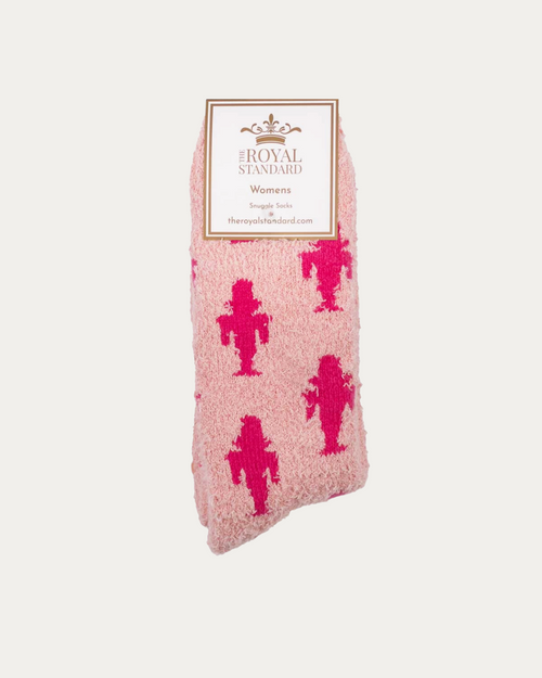 Women's Nutcracker Snuggle Socks - Pink/Hot Pink Women's Nutcracker Snuggle Socks - Pink/Hot Pink