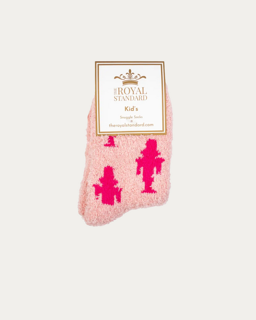 Kid's Nutcracker Snuggle Socks - Pink/Hot Pink - L/XL (2-5) Kid's Nutcracker Snuggle Socks - Pink/Hot Pink - L/XL (2-5)