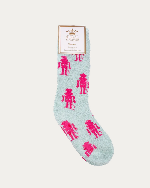 Women's Nutcracker Snuggle Socks - Sky/Hot Pink Women's Nutcracker Snuggle Socks - Sky/Hot Pink
