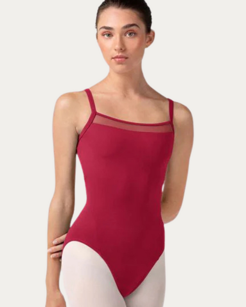 Bloch Mesh Camisole Adult Leotard - Cherry Red