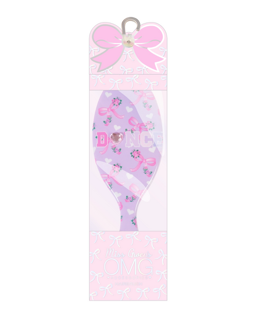 'dance' Orchid Floral Bow Printed Hairbrush 'dance' Orchid Floral Bow Printed Hairbrush