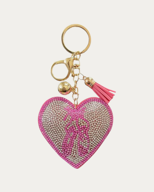 Puffy Pointe Shoe Heart Bag Charm Puffy Pointe Shoe Heart Bag Charm