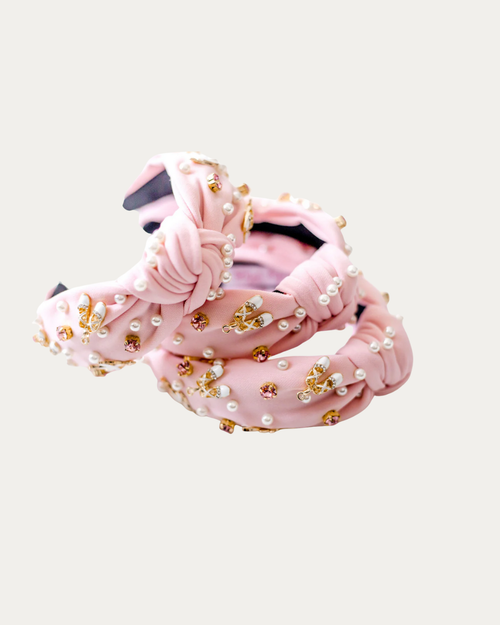 Cheeky Plum Beaded Headband - Pearl Pirouette