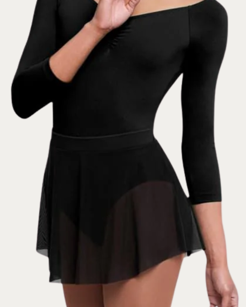 Bloch Mesh Adult Pull On Skirt - Black