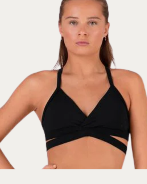 Gen Now Two Step Youth Crop Top - Black