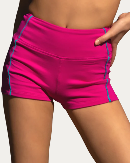 Honeycut Fit Youth Dance Short - Magenta & Epic Blue