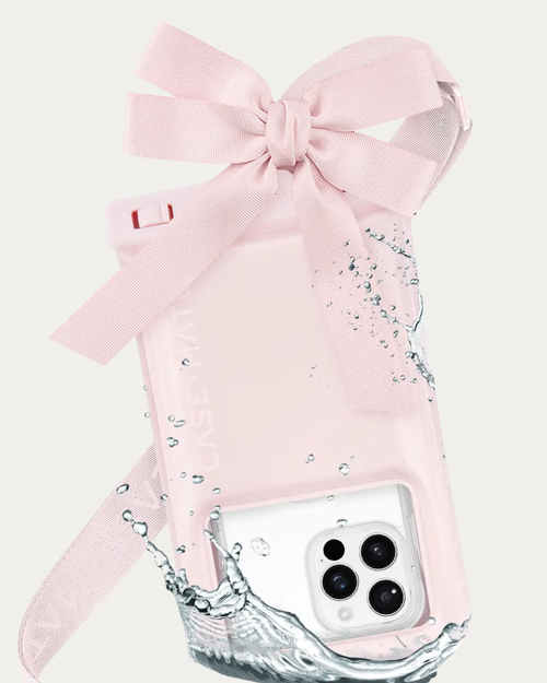 Case-Mate Ballet Pink Bow Waterproof Floating Pouch
