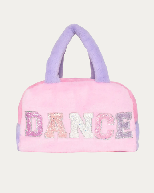 OMG Color Block Plush "DANCE" Medium Duffle Bag