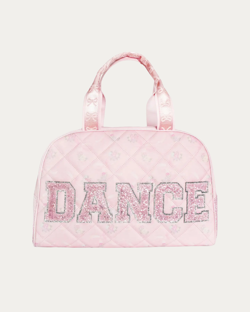 OMG Powder Floral 'DANCE' Quilted Bow Print Medium Duffle