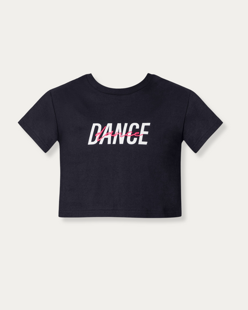 Energetiks Adult Cropped Dance Tee - Black