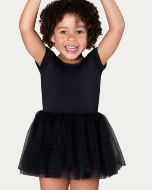 Heidi Kid's Cap Sleeve Tutu - Black