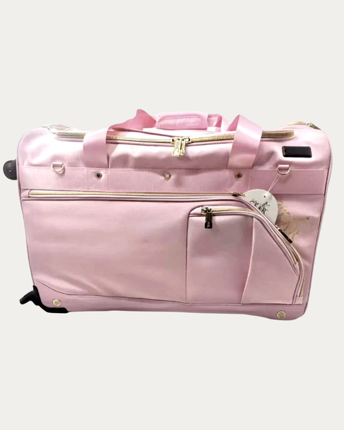 Glam'r Gear® Mobile Changing Station™ Dance Duffel Bag with Built-In uHide® Rack - Standard - Pastel Cherry Blossom Canvas