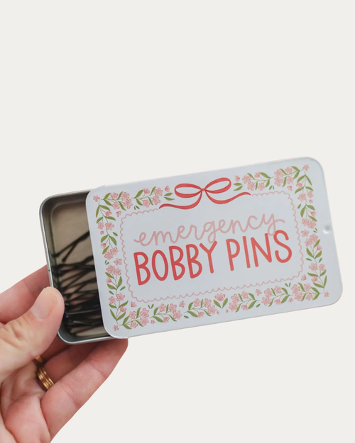 Emergency Bobby Pins Travel Tin with 60 Hair Pins