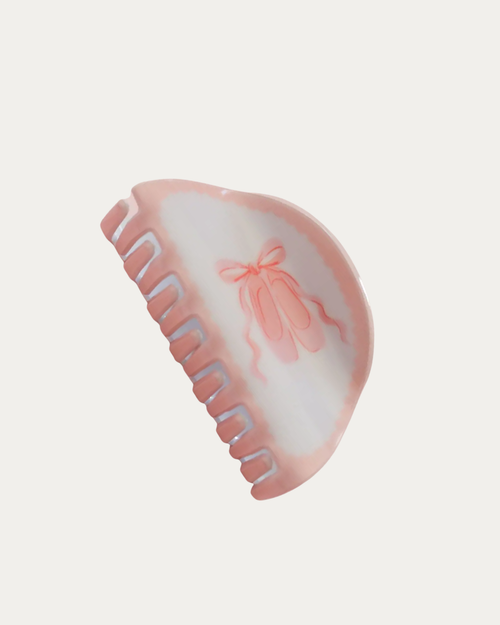 Pink Watercolor Ballet Slippers Hair Clip
