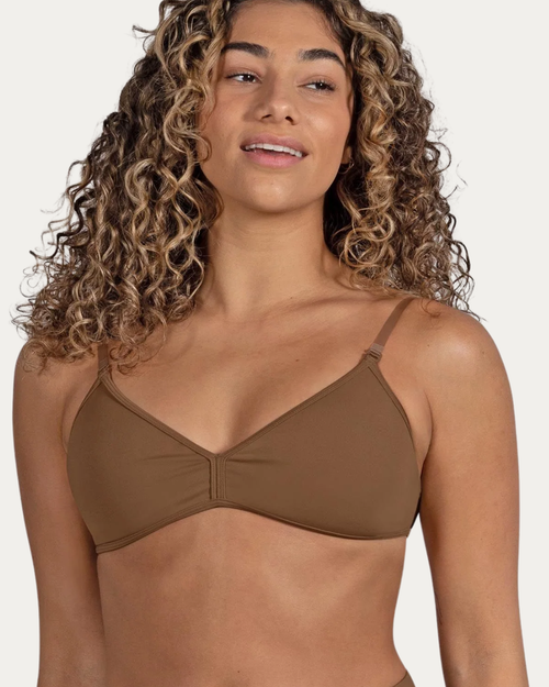 Bloch Ladies V-Shaped Bra - Almond