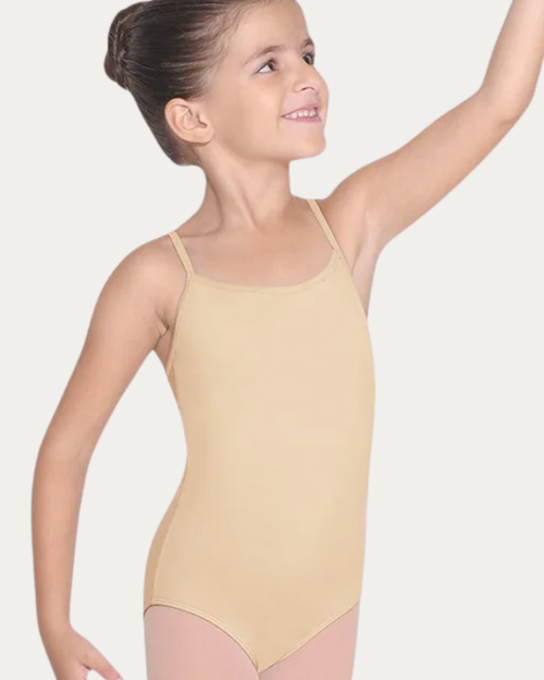 Girls Basic Cami Leotard - Sand (Nude)