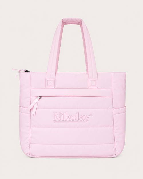 Nikolay Medium Tote Bag with Zipper - Pink