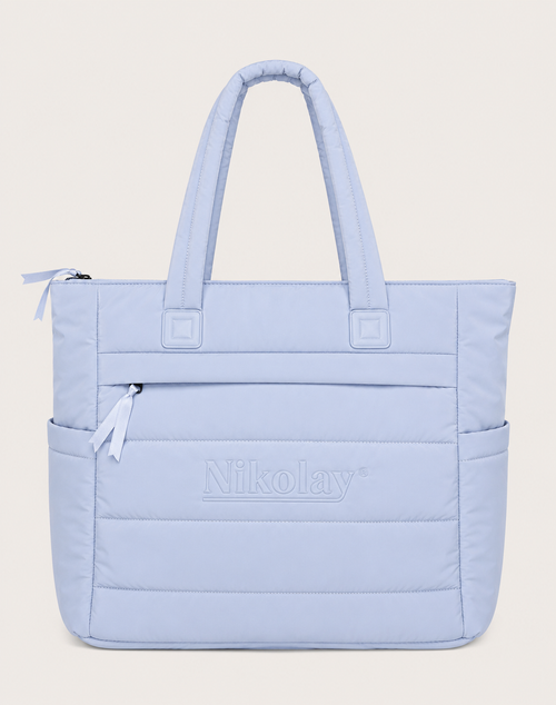Nikolay Medium Tote Bag with Zipper - Lilac