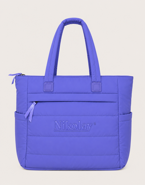 Nikolay Medium Tote Bag with Zipper - Lavender