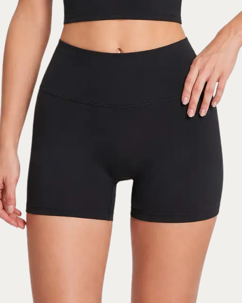 Luciana High-Waist Sculpt Dance Shorts - Black