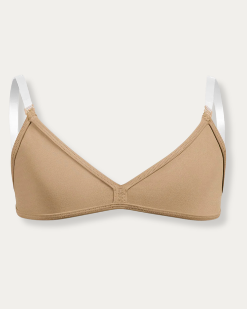 Bloch V Front Youth Bra Top - Tan