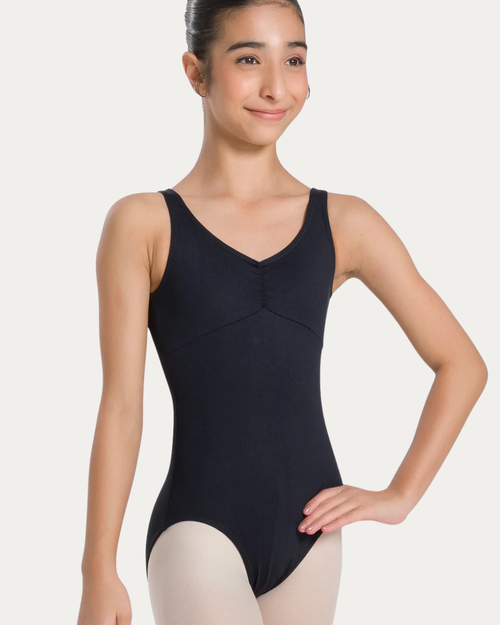 Editta Empire Pinch Front Tank - Black