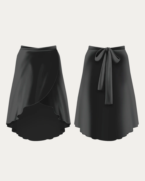 Danse de Paris Velvet Chiffon Adult Skirt - Black