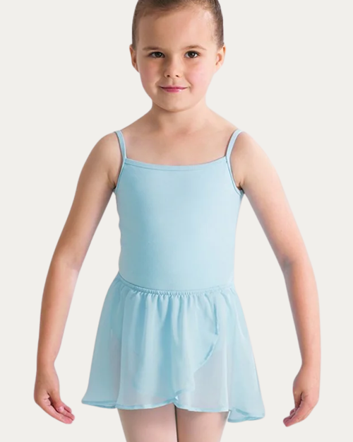 Girls Mock Wrap Skirt - Light Blue