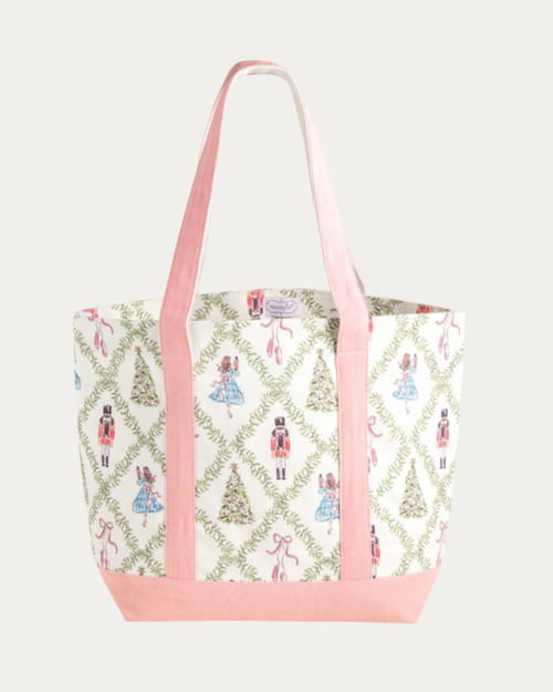 Blush Pink Nutcracker Canvas Tote