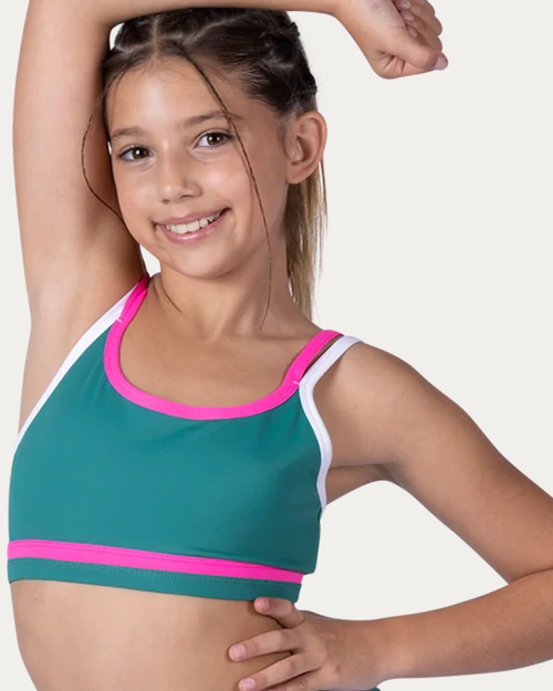 XoDanceCo Racer Adult Top - Forest Green