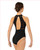 Kayla Open Back Halter Leotard - Black