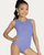 Piper V-Neck Pinch Front with Mesh Back Leotard - Jacaranda