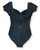 Nikolay Effie Mesh Cap Sleeve Leotard - Black