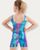 Eurotard Girls Iridescent Splash Tank Gymnastics Biketard - Sky