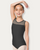 Gemette Tank with Keyhole Mesh Back - Black