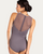 Genevieve Mesh Tank Adult Leotard - Steel Grey