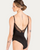 Camryn Camisole Mesh Back Adult Leotard - Black