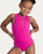 Veyra V-Mesh Insert Tank Youth Leotard - Neon Pink