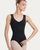 Polina Adult Tank with Detailed Mesh Back - Black