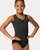 Perla Youth Tank with Detailed Mesh Back - Black