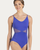 Camisole Adult Leotard with Mesh Inserts - Dazzling Blue
