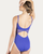Camisole Adult Leotard with Mesh Inserts - Dazzling Blue