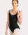 Mirella Mesh V-Front Camisole Adult Leotard - Black