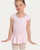 Christabel Bow Back Cap Sleeve Skirted Leotard - Light Pink