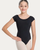 Coomer Ballet Conservatory Princess Seam Youth Cap Sleeve Leotard - Black