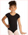 Amara Cap Sleeve with Heart Shape Back Leotard - Black