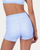 XoDanceCo Gingham V-Waist Youth Short - Powder Blue
